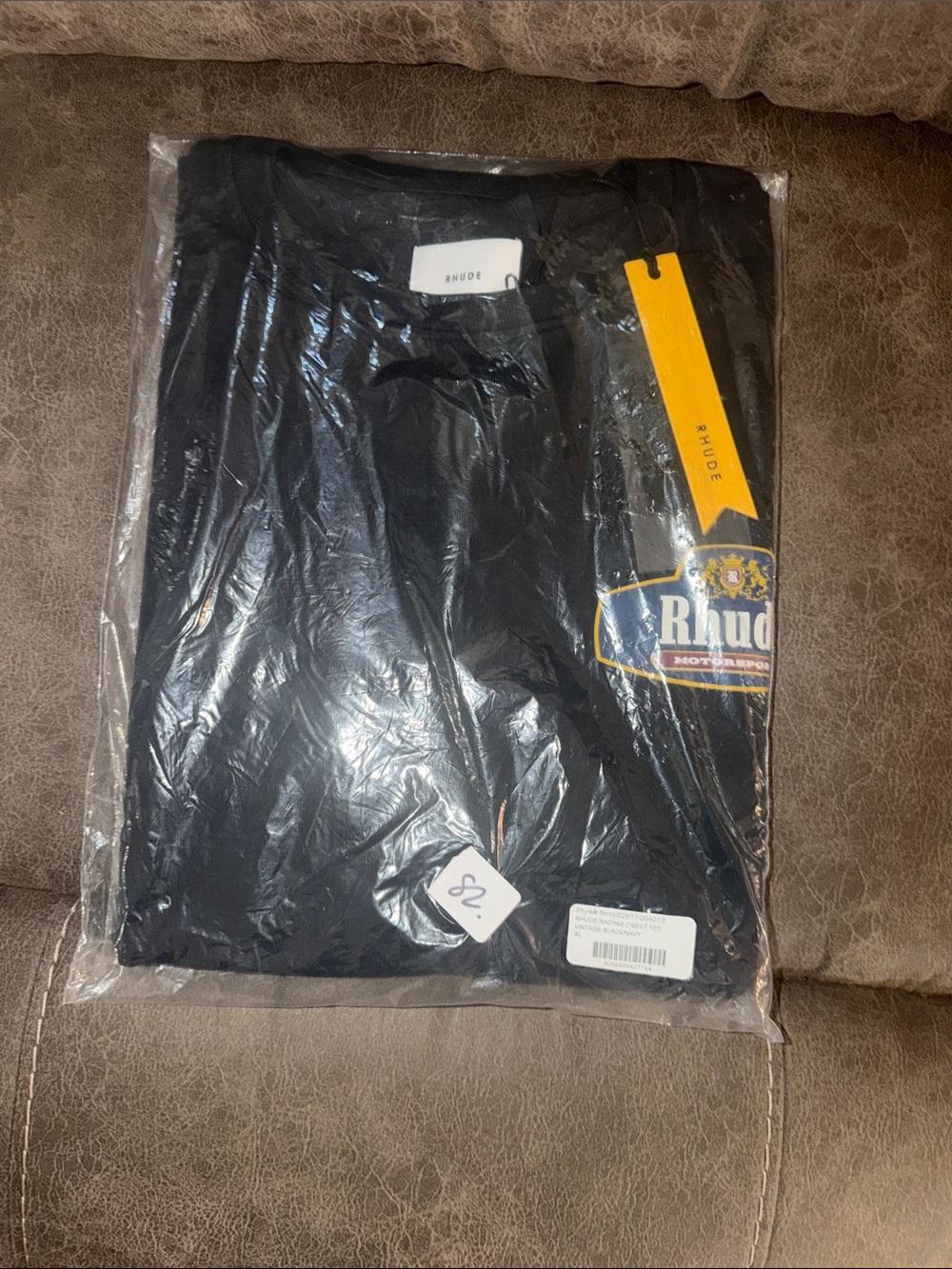Rhude Black Men's Sweatpants with Branded Patch Detail